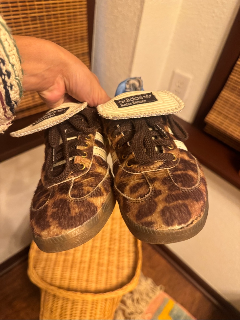 Adidas x Wales Bonner Pony Hair Leopard Print Samba Sneakers M 6.5/W 8 - Picture 7 of 11